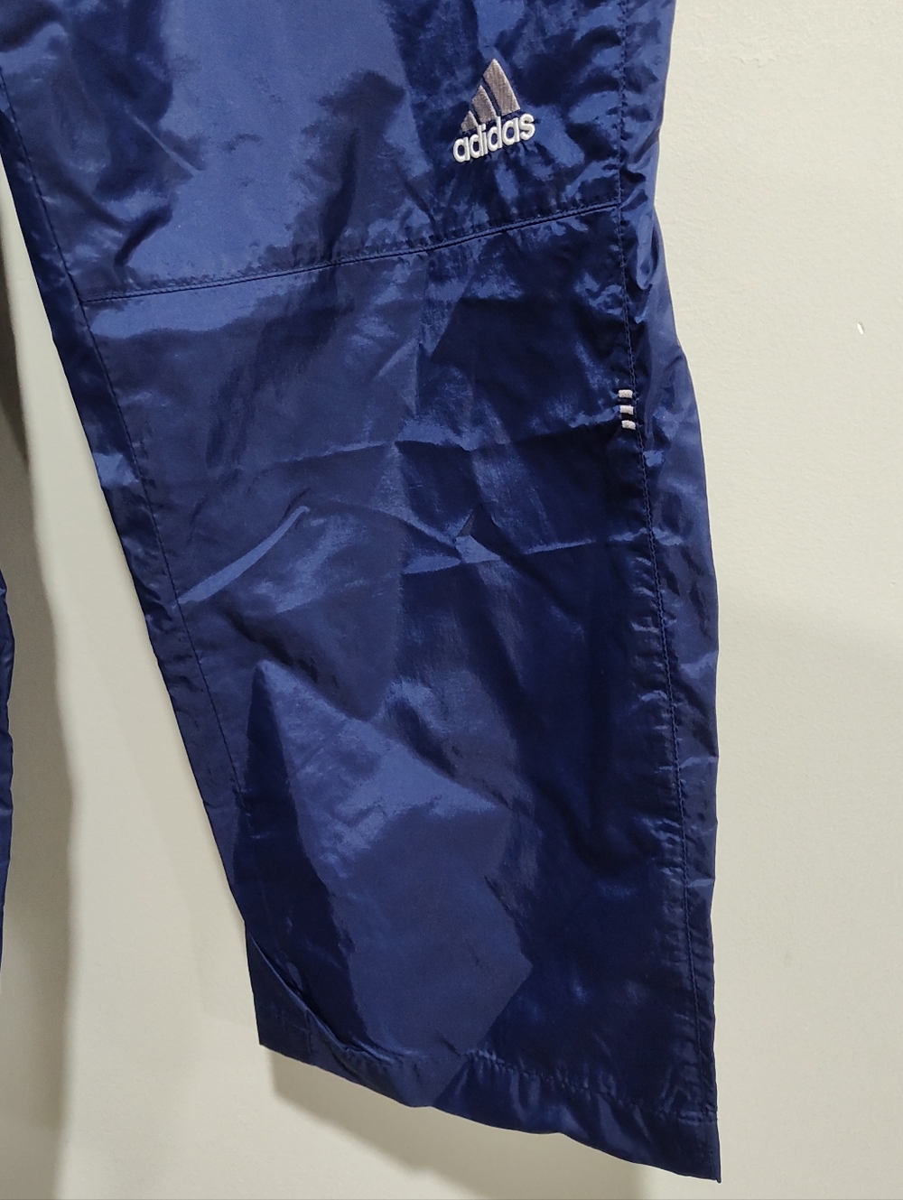 VTG Adidas Windbreaker Track Pants w/Pockets, Mesh-Lined, Men’s M. Blue. 2001 - Picture 2 of 8